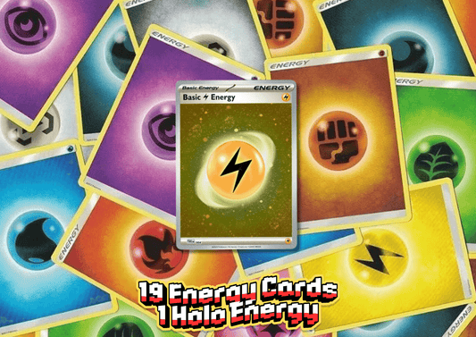 Pokémon Energy Cards Bundle – 20 Genuine English Basic Energy Pokemon TCG Cards – Mixed Types for Deck Building – UK Seller