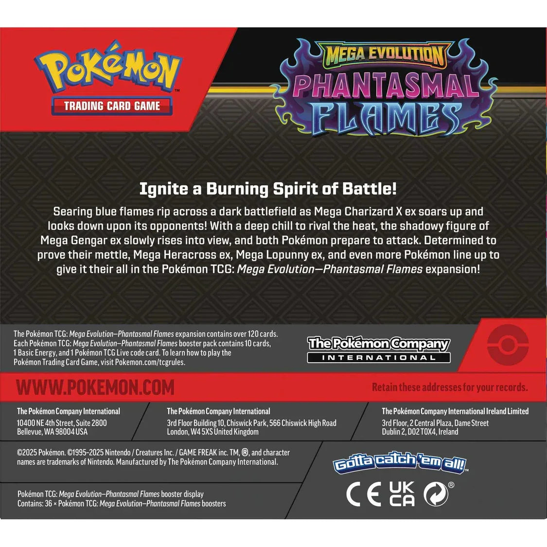 Pokemon TCG: Mega Evolution Phantasmal Flames - Booster Box - PokePals UK