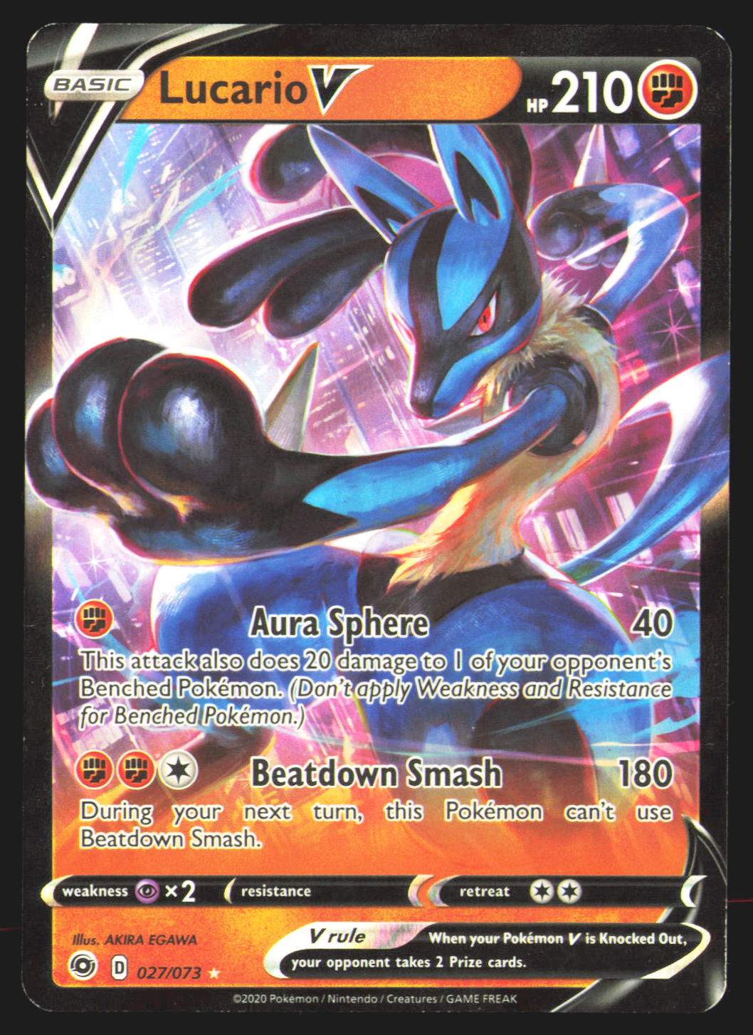 Lucario V - 027/073 (Non-Holo)