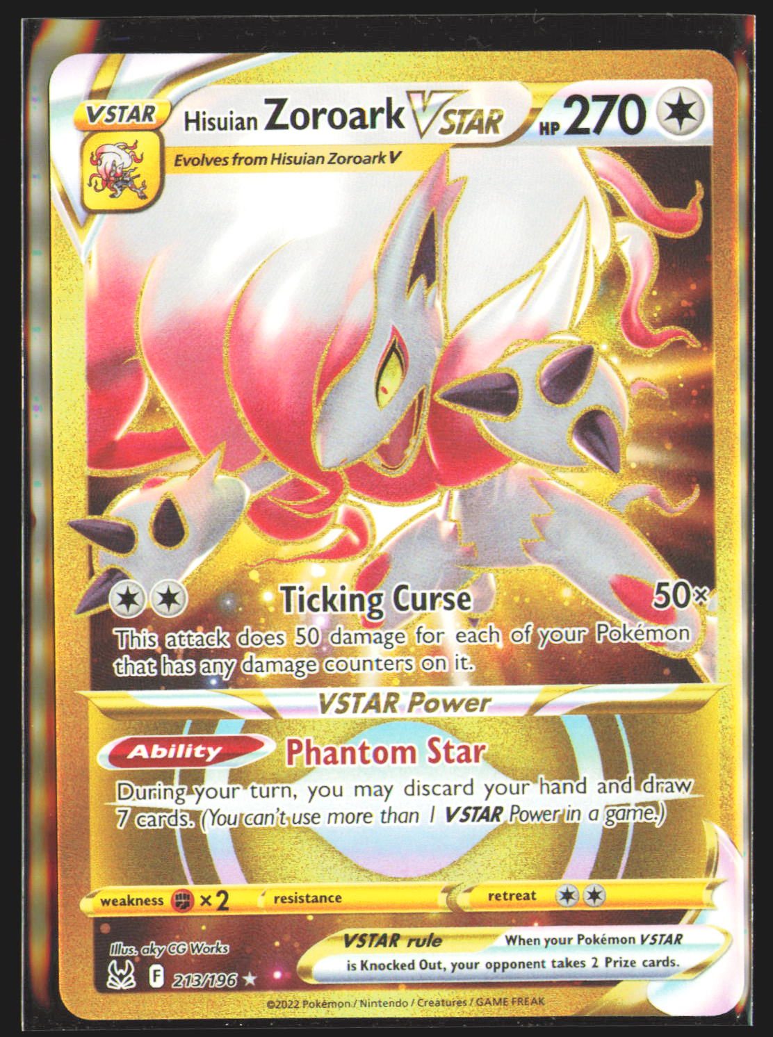 Hisuian Zoroark VSTAR (213) (Secret)