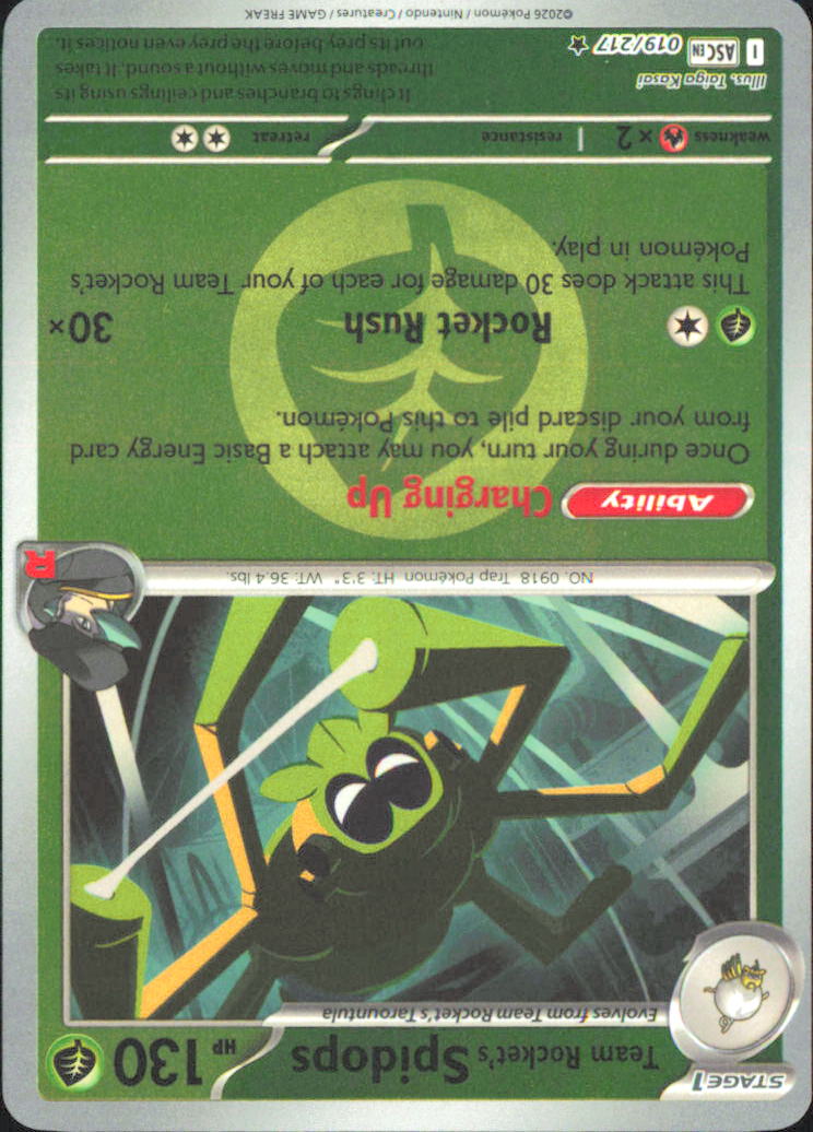 Team Rocket's Spidops (Energy Symbol Pattern) ME: Ascended Heroes 019/217 NM - P