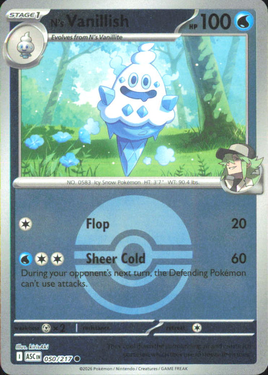 N's Vanillish (Poke Ball) ME: Ascended Heroes 050/217 NM - Pokemon TCG