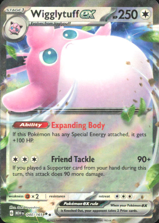 Wigglytuff ex SV: Scarlet & Violet 151 040/165 NM - Pokemon TCG