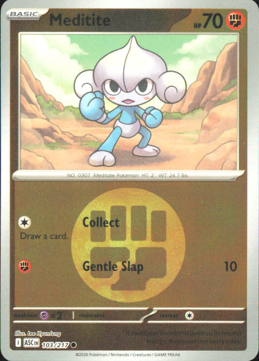 Meditite (Energy Symbol Pattern) ME: Ascended Heroes 103/217 NM - Pokemon TCG