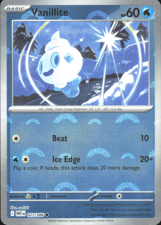Vanillite (Poke Ball) SV: White Flare 027/086 NM - Pokemon TCG