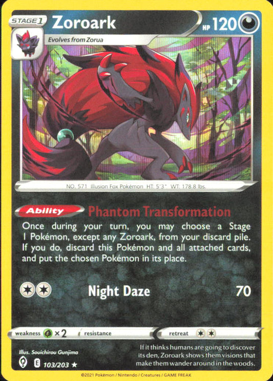 Zoroark SWSH07: Evolving Skies 103/203 NM - Pokemon TCG
