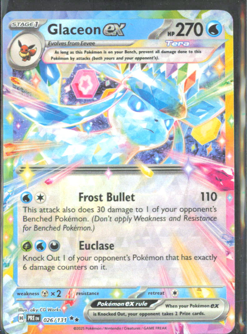 Glaceon ex SV: Prismatic Evolutions 026/131 NM - Pokemon TCG