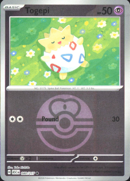 Togepi (Love Ball) ME: Ascended Heroes 080/217 NM - Pokemon TCG
