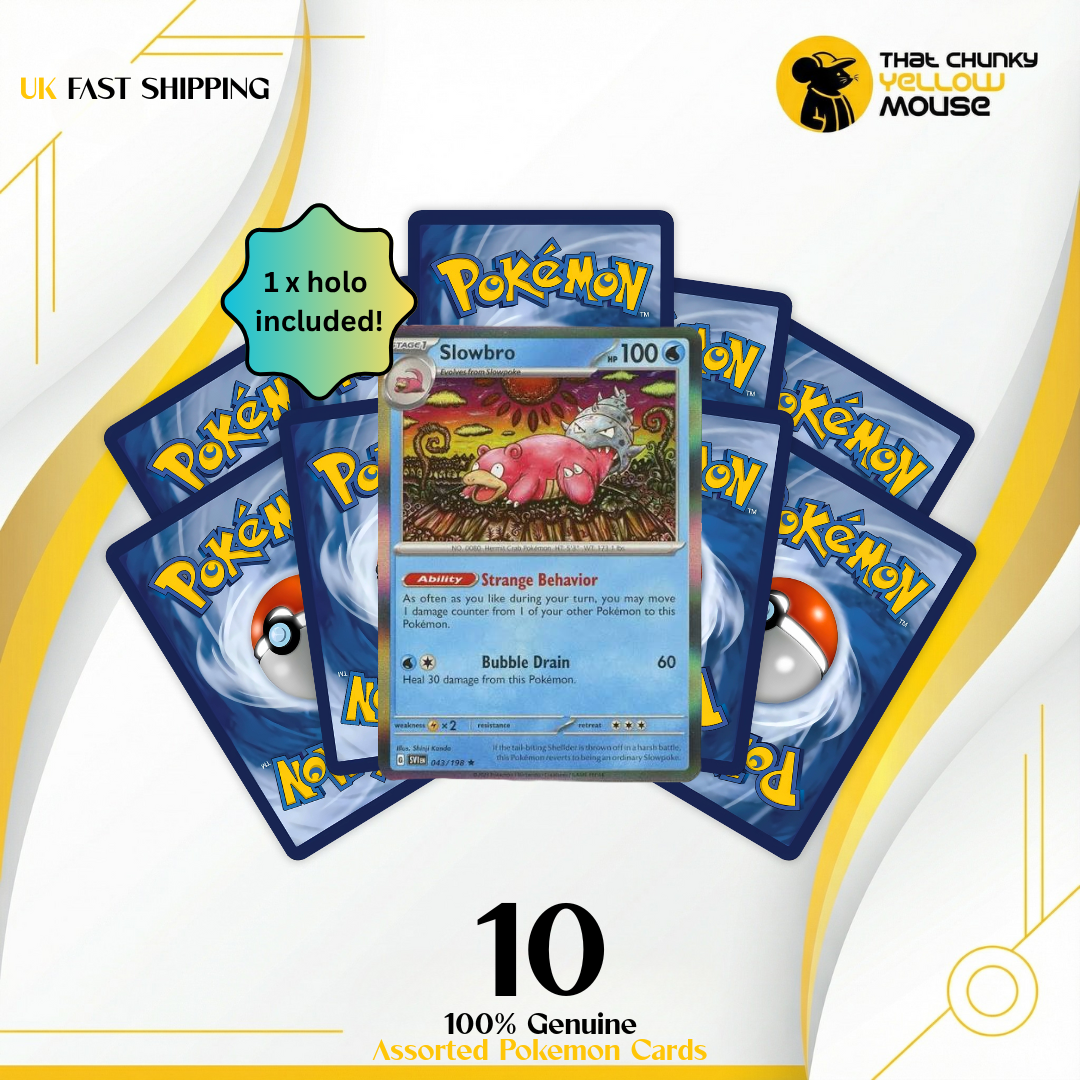 Pokémon Cards Mystery Pack – 10 Genuine English Cards with 1 Guaranteed Holo – Pokemon TCG Starter Pack & Gift for Kids – UK Seller