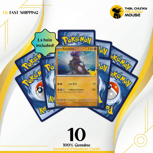 Pokémon Cards Assorted Starter Bundle – 10 Genuine English Pokemon TCG Cards incl. 1 Guaranteed Holo – Gift for Collectors – UK Seller