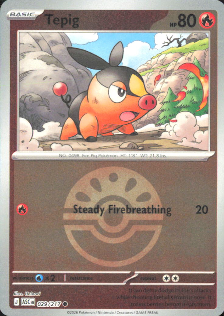 Tepig (Friend Ball) ME: Ascended Heroes 029/217 NM - Pokemon TCG