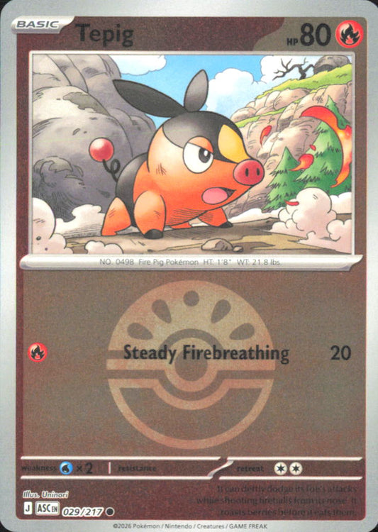 Tepig (Friend Ball) ME: Ascended Heroes 029/217 NM - Pokemon TCG