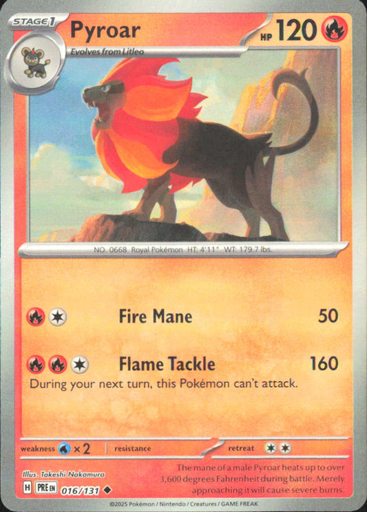 Pyroar (Poke Ball Pattern) SV: Prismatic Evolutions 016/131 NM - Pokemon TCG
