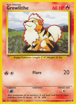 Growlithe - Base Set (Uncommon) [BS-28]