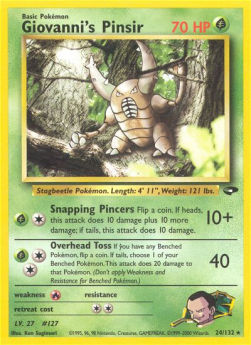 Giovanni's Pinsir - Gym Challenge (Rare) [GC-24]