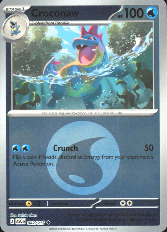 Croconaw (Energy Symbol Pattern) ME: Ascended Heroes 042/217 NM - Pokemon TCG
