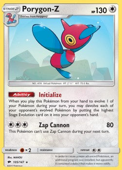 Porygon-Z⁣ - Burning Shadows⁣ (Holo Rare)⁣ [105]