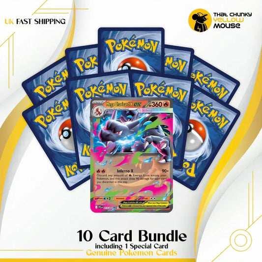 Pokemon TCG - Mystery Packs - 10 Cards and a guaranteed V/VX/EX/GX/VM - PokePals UK