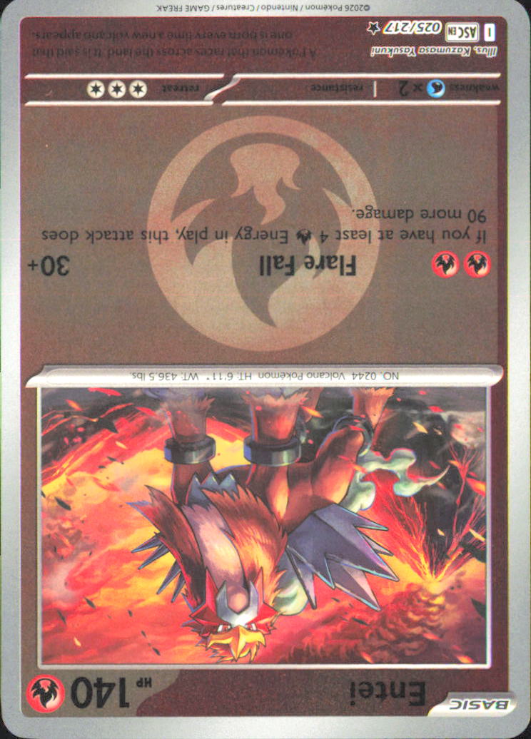 Entei (Energy Symbol Pattern) ME: Ascended Heroes 025/217 NM - Pokemon TCG