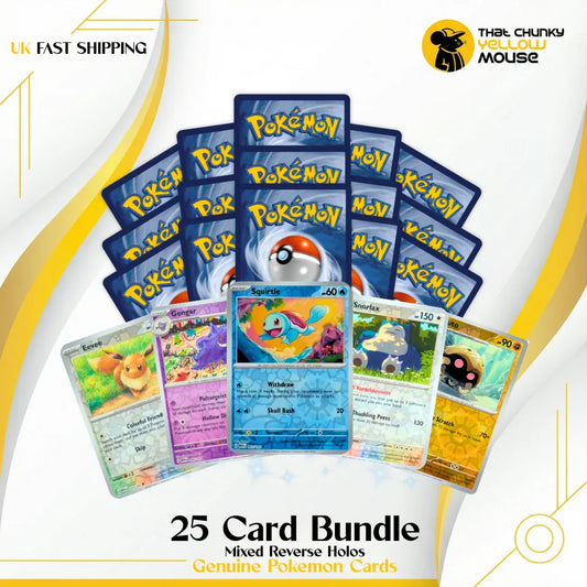 Pokemon TCG Mystery Packs - 25 Reverse Holos - No Duplicates! - PokePals UK