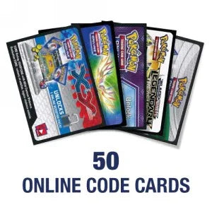 50 random Online Code Cards - Pokémon Products - PokePals UK