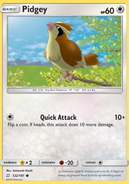 Pidgey⁣ - Team Up⁣ (Common)⁣ [122]