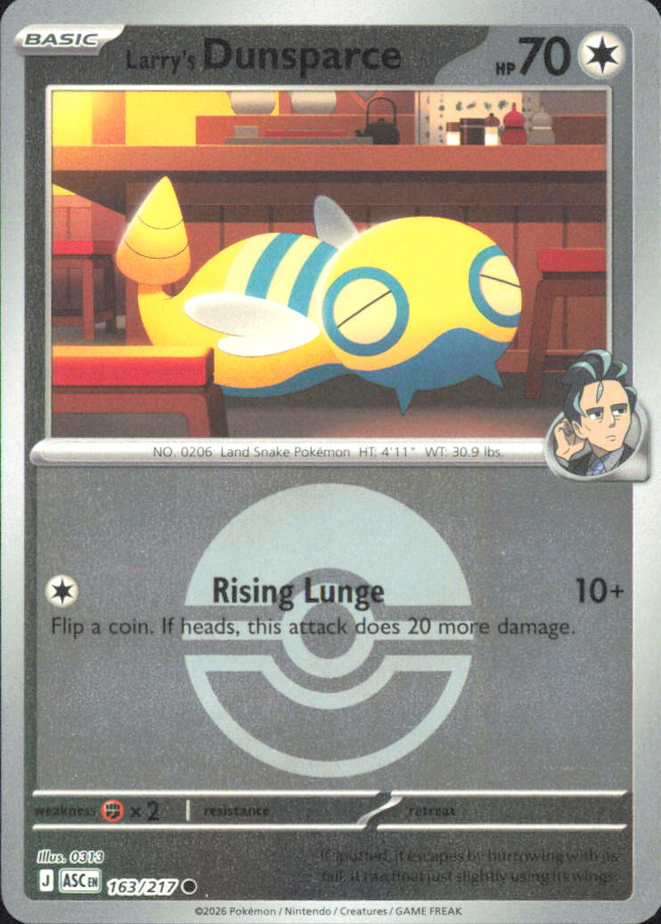 Larry's Dunsparce (Poke Ball) ME: Ascended Heroes 163/217 NM - Pokemon TCG