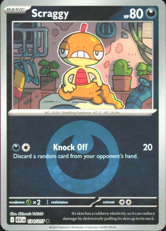 Scraggy (Energy Symbol Pattern) ME: Ascended Heroes 134/217 NM - Pokemon TCG