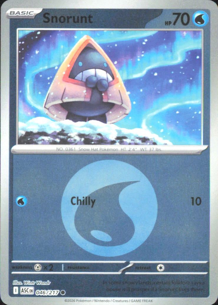 Snorunt - (Energy Symbol Pattern) ME: Ascended Heroes 046/217 NM - Pokemon TCG