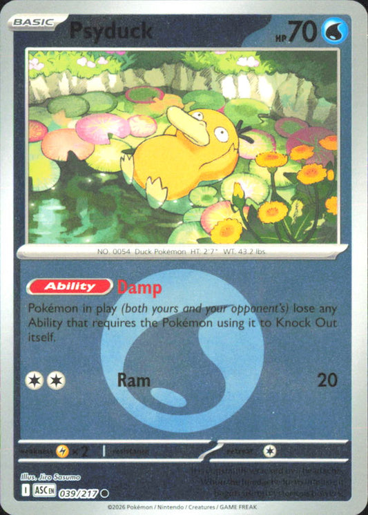 Psyduck - (Energy Symbol Pattern) ME: Ascended Heroes 039/217 NM - Pokemon TCG