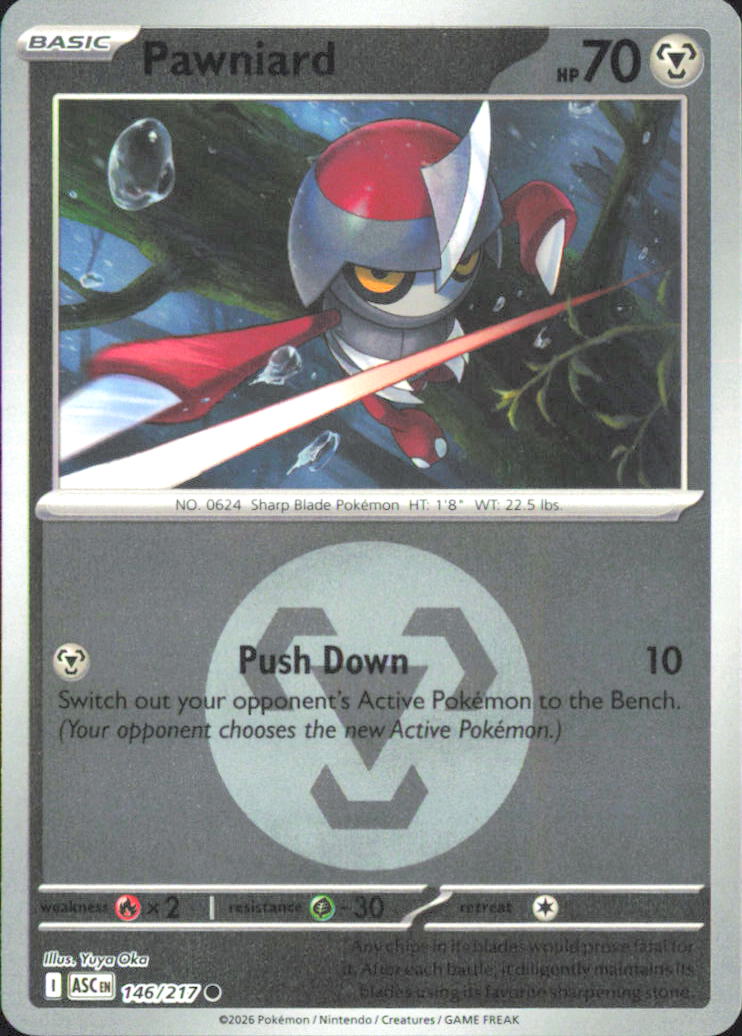Pawniard (Energy Symbol Pattern) ME: Ascended Heroes 146/217 NM - Pokemon TCG
