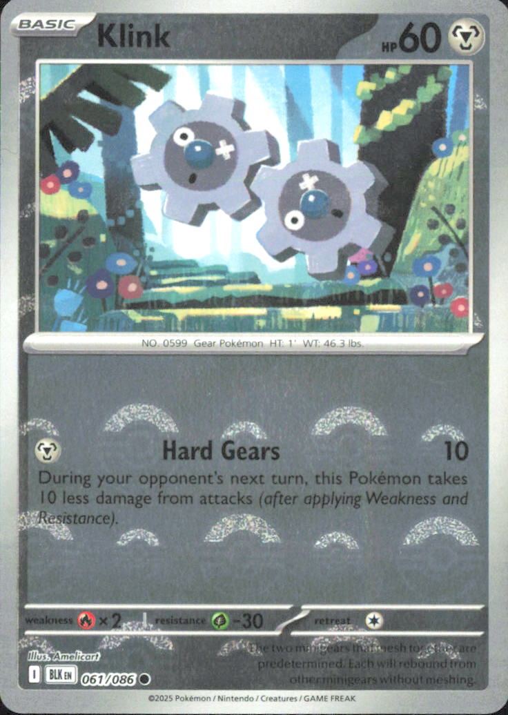 Klink (Poke Ball) SV: Black Bolt 061/086 NM - Pokemon TCG