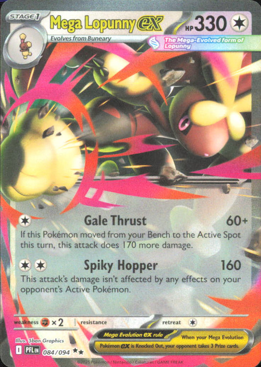 Mega Lopunny ex ME02: Phantasmal Flames 084/094 NM - Pokemon TCG