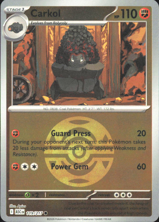 Carkol (Dusk Ball) ME: Ascended Heroes 119/217 NM - Pokemon TCG