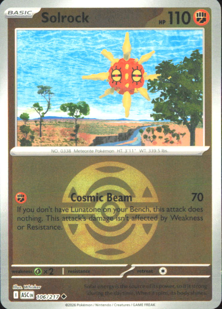 Solrock (Dusk Ball) ME: Ascended Heroes 106/217 NM - Pokemon TCG