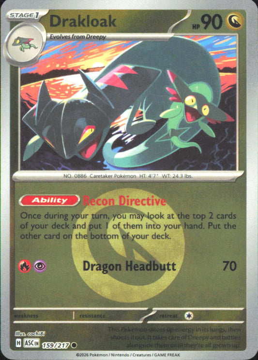 Drakloak - (Energy Symbol Pattern) ME: Ascended Heroes 159/217 NM - Pokemon TCG