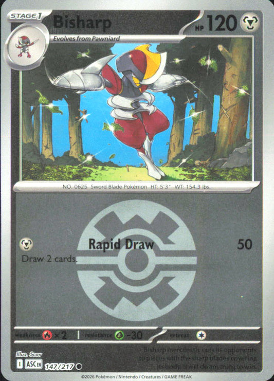 Bisharp (Quick Ball) ME: Ascended Heroes 147/217 NM - Pokemon TCG