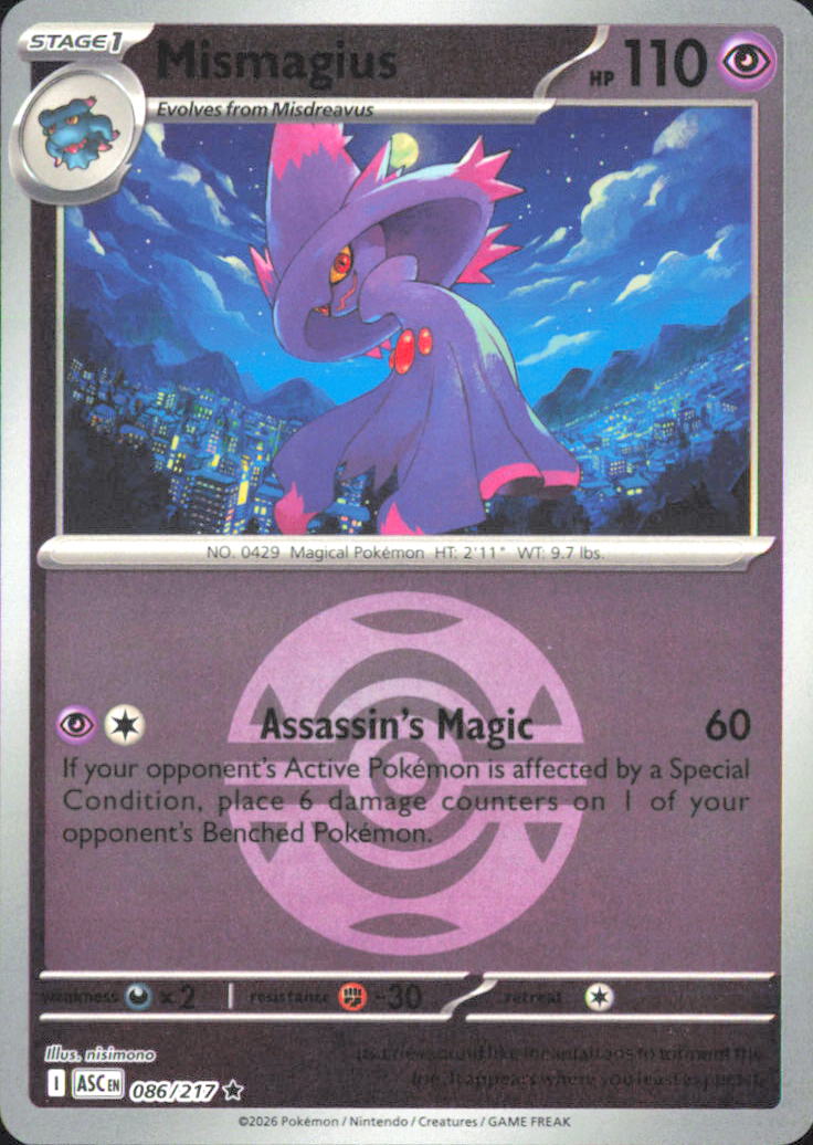 Mismagius (Dusk Ball) ME: Ascended Heroes 086/217 NM - Pokemon TCG