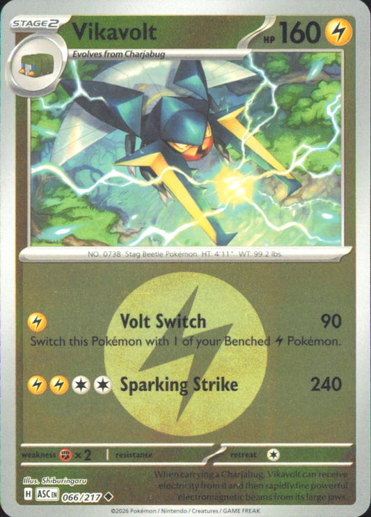 Vikavolt - (Energy Symbol Pattern) ME: Ascended Heroes 066/217 NM - Pokemon TCG