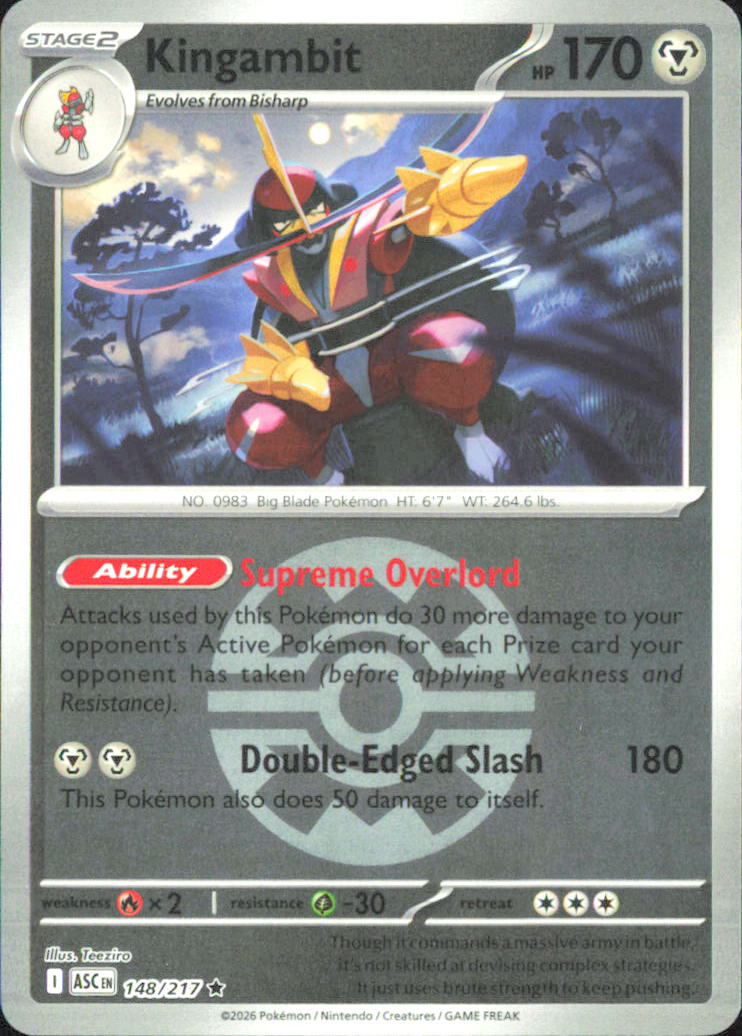 Kingambit (Quick Ball) ME: Ascended Heroes 148/217 NM - Pokemon TCG