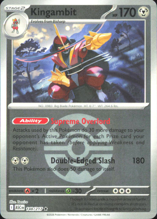 Kingambit (Quick Ball) ME: Ascended Heroes 148/217 NM - Pokemon TCG