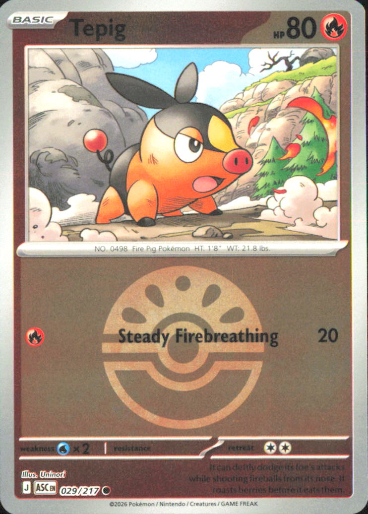Tepig (Friend Ball) ME: Ascended Heroes 029/217 NM - Pokemon TCG