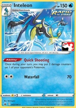 Inteleon - Play! Pokémon Prize Pack Series One (Promo) [PPS1-CRE 043]