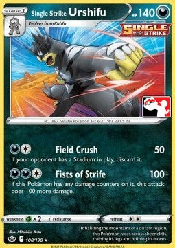 Single Strike Urshifu⁣ - Play! Pokémon Prize Pack Series One⁣ (Promo)⁣ [CRE 108]