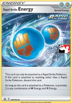 Rapid Strike Energy - Play! Pokémon Prize Pack Series One (Promo) [PPS1-BST 140]