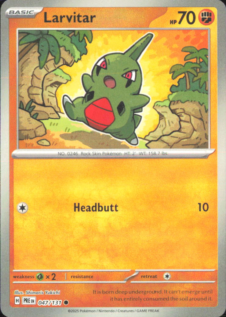 Larvitar (Poke Ball Pattern) SV: Prismatic Evolutions 047/131 NM - Pokemon TCG