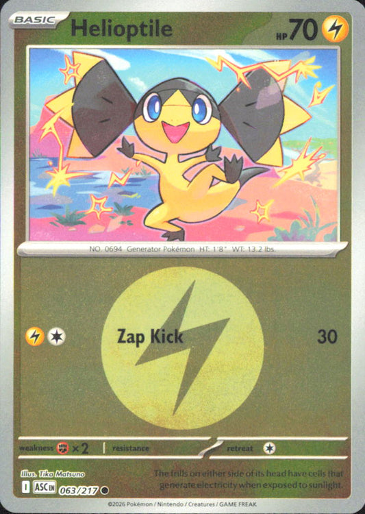 Helioptile (Energy Symbol Pattern) ME: Ascended Heroes 063/217 NM - Pokemon TCG