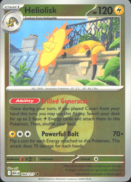 Heliolisk - (Energy Symbol Pattern) ME: Ascended Heroes 064/217 NM - Pokemon TCG