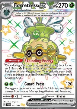 Forretress ex - Paldean Fates (Shiny Ultra Rare) [PAF-212]