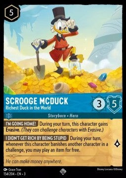Scrooge McDuck - Richest Duck in the World (V.1)⁣ - Into the Inklands⁣ (Super Rare)⁣ [154]